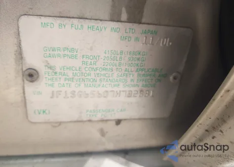 2007 Subaru Forester 2.5X z USA, uszkodzony, nr VIN JF1SG65607H732831